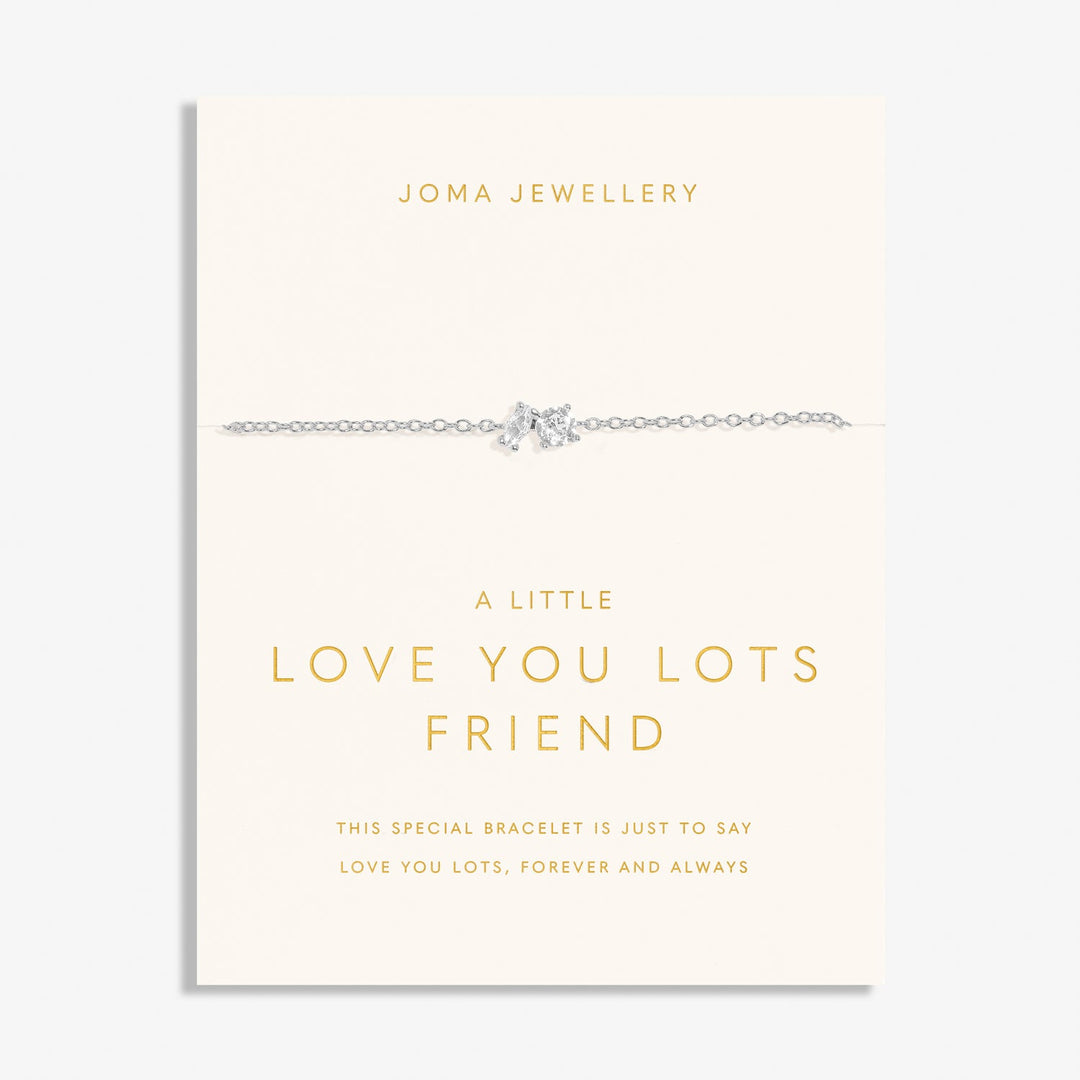 Love You Lots Love You Friend Silver Plated Bracelet 7702Joma Jewellery7702