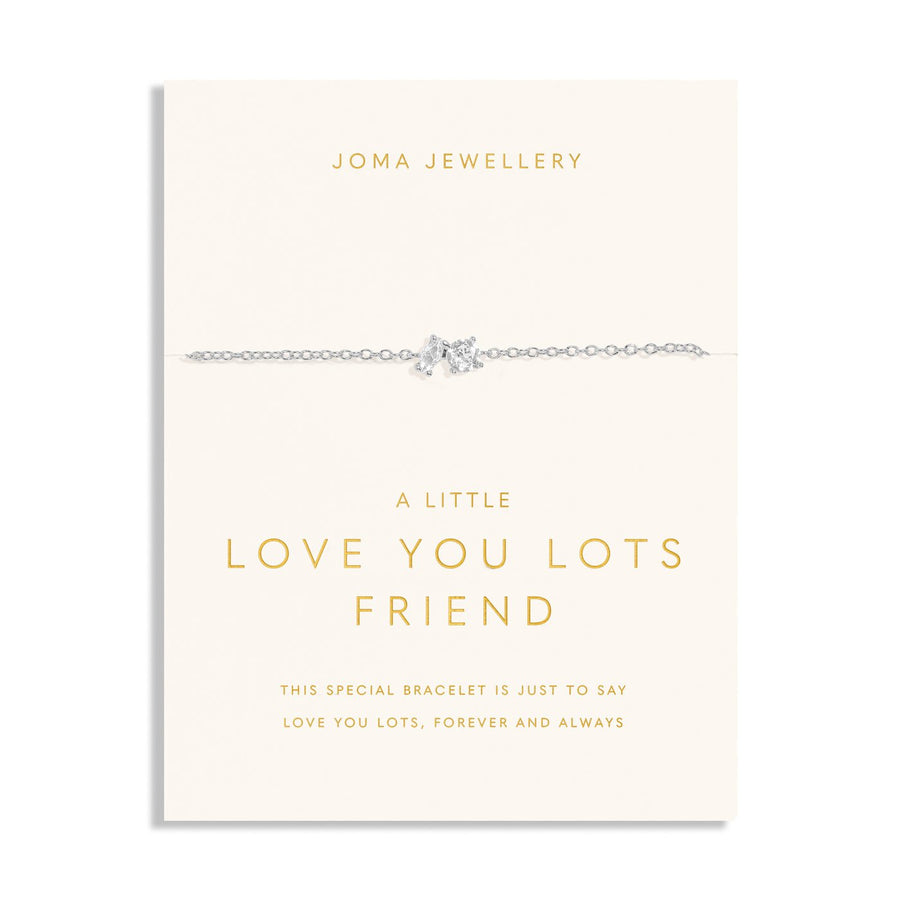 Love You Lots Love You Friend Silver Plated Bracelet 7702Joma Jewellery7702