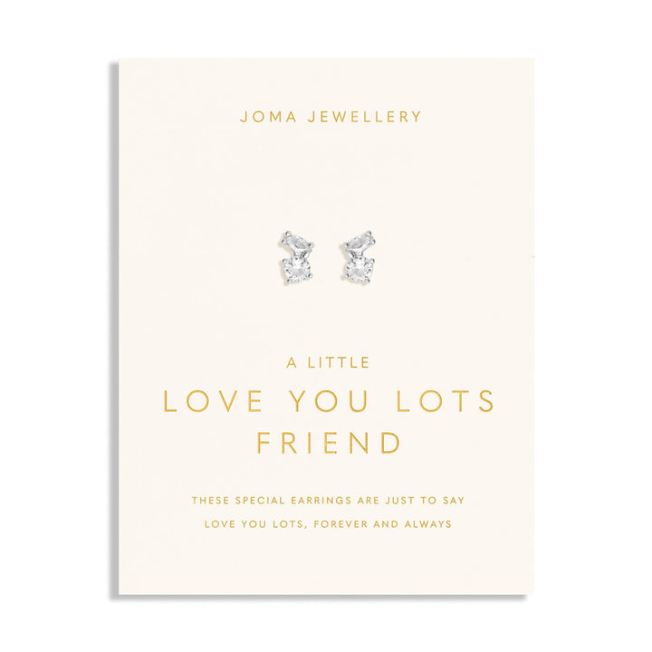 Love You Lots Love You Friend Silver Plated Earrings 8093Joma Jewellery8093