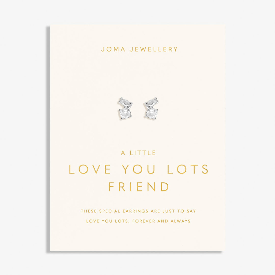 Love You Lots Love You Friend Silver Plated Earrings 8093Joma Jewellery8093