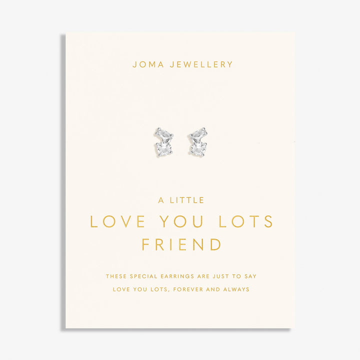 Love You Lots Love You Friend Silver Plated Earrings 8093Joma Jewellery8093