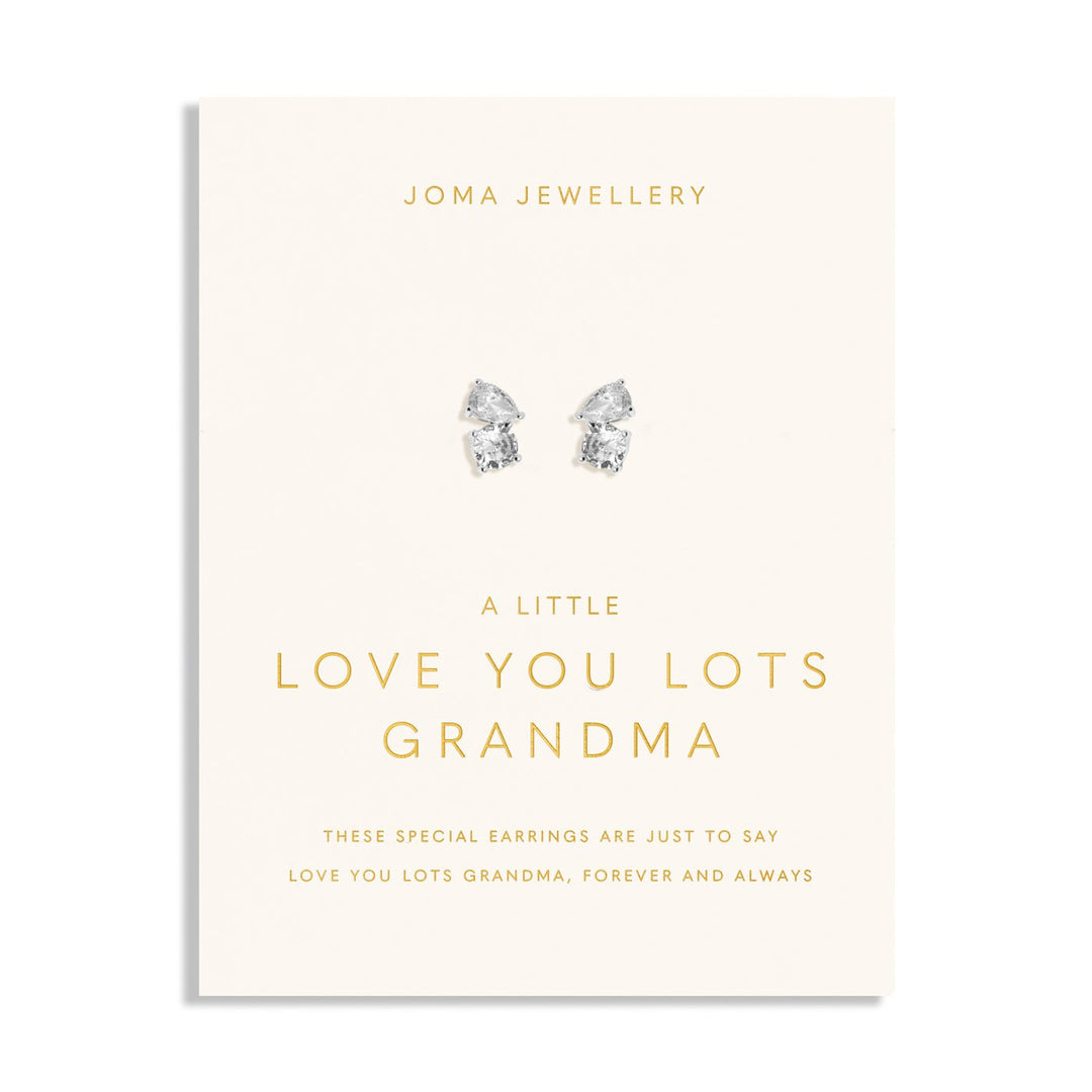 Love You Lots Love You Grandma Silver Plated Earrings 8095Joma Jewellery8095