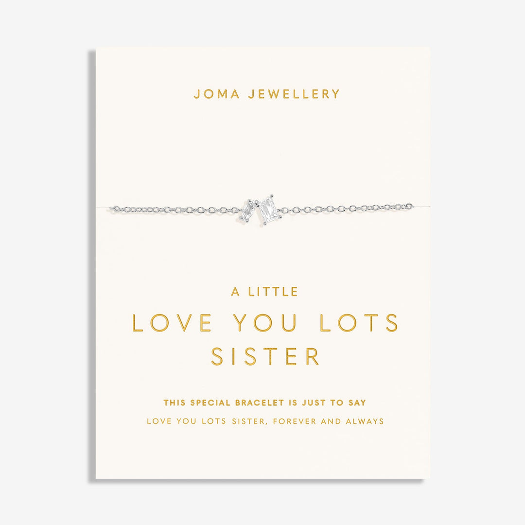 Love You Lots Love You Sister Silver Plated Bracelet 7701Joma Jewellery7701