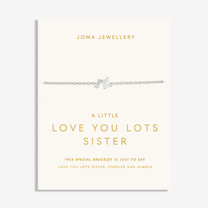 Love You Lots Love You Sister Silver Plated Bracelet 7701Joma Jewellery7701