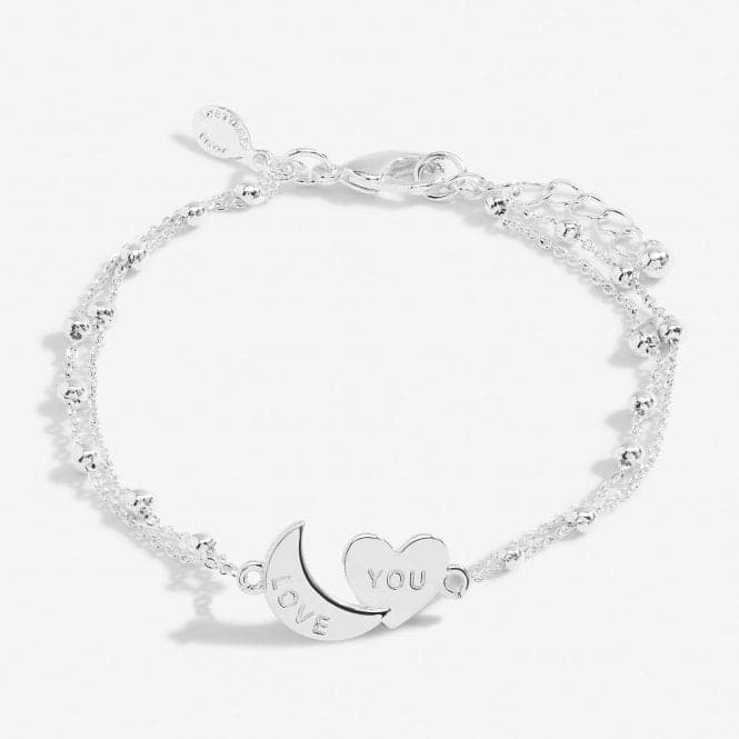 Love You To the Moon Back Silver Plated 18cm + 3cm Bracelet 6730Joma Jewellery6730