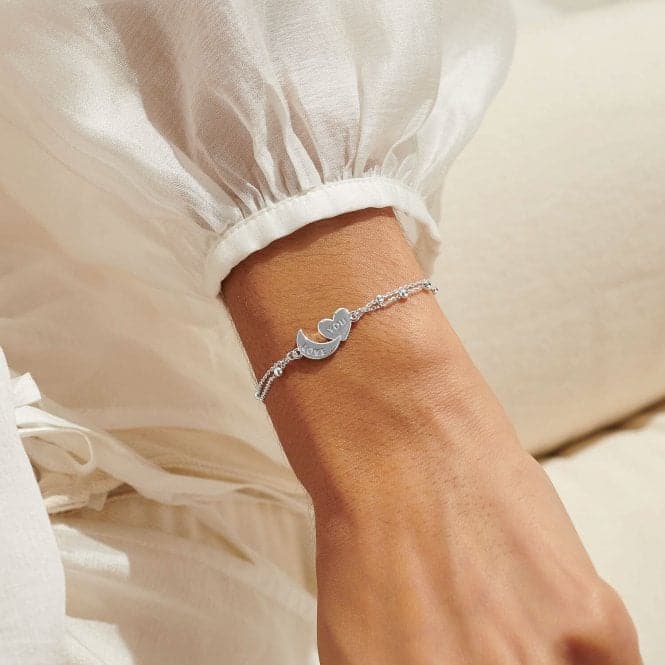 Love You To the Moon Back Silver Plated 18cm + 3cm Bracelet 6730Joma Jewellery6730
