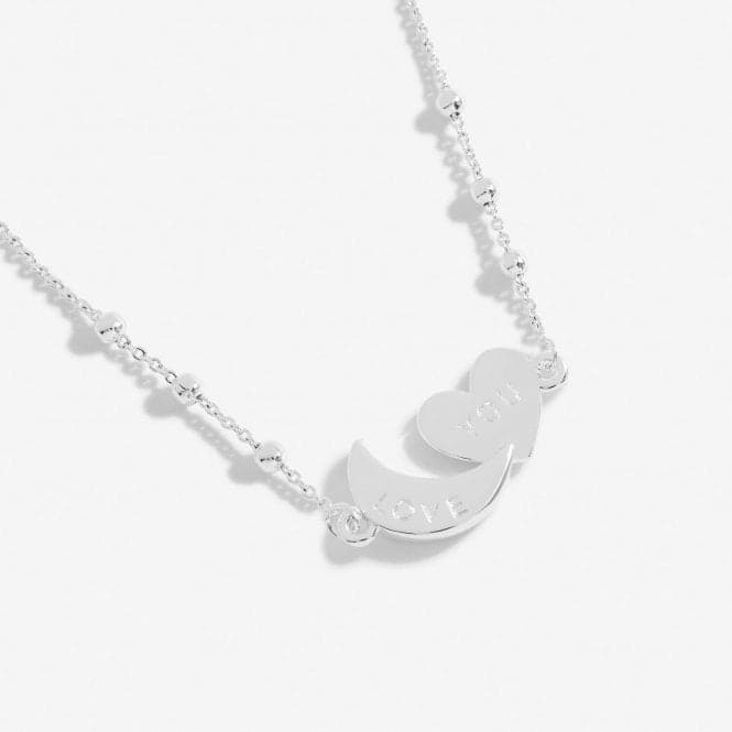 Love You To the Moon Back Silver Plated 46cm + 5cm Necklace 6731Joma Jewellery6731