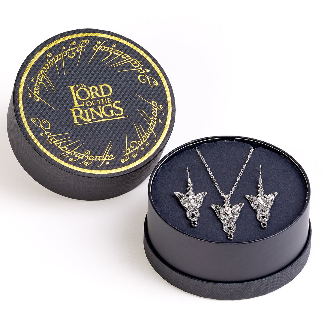 The Lord of The Rings Evenstar Earrings and Necklace Gift Set LRGS0002