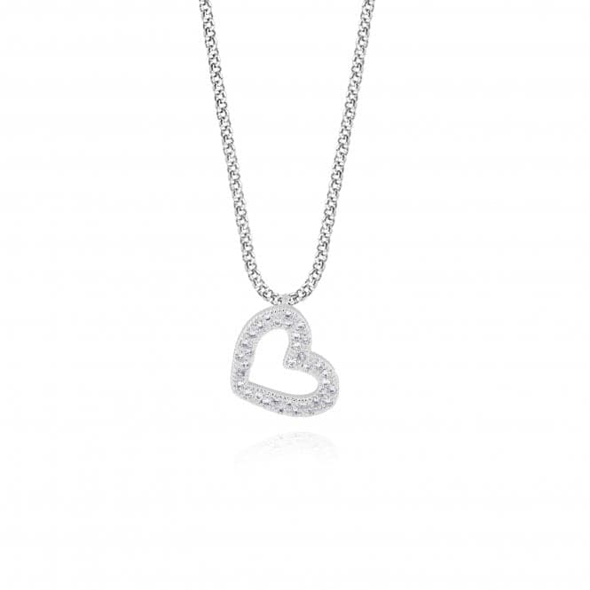 Lucia Lustre Heart Organic Pave Necklace 4800Joma Jewellery4800