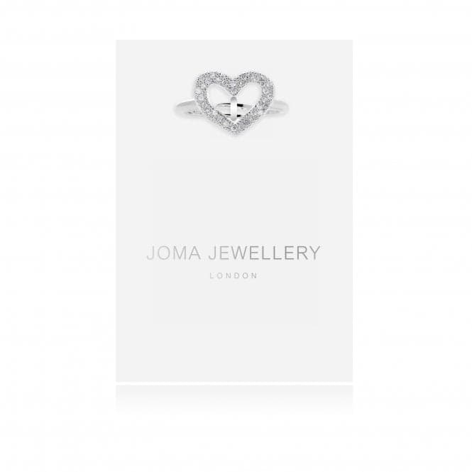 Lucia Lustre Heart Organic Pave Ring 4803Joma Jewellery4803
