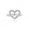 Lucia Lustre Heart Organic Pave Ring 4803Joma Jewellery4803