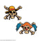 One Piece Pin Set Of 2 Luffy & Buggy CR3292