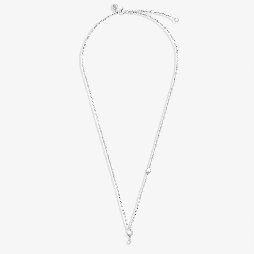 Lumia Drop Heart Silver Plated Necklace 8639Joma Jewellery8639