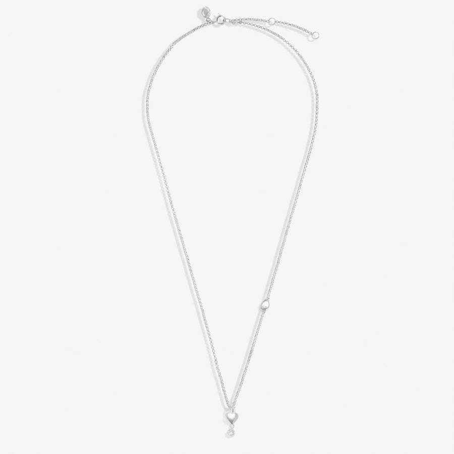 Lumia Drop Heart Silver Plated Necklace 8639Joma Jewellery8639