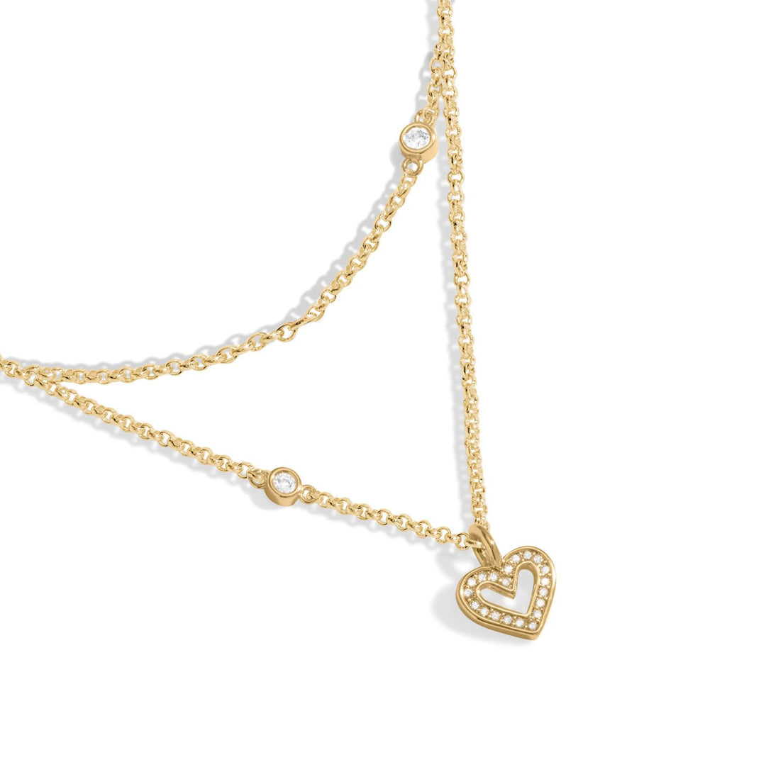 Lumia Heart Gold Plated Necklace 8636Joma Jewellery8636