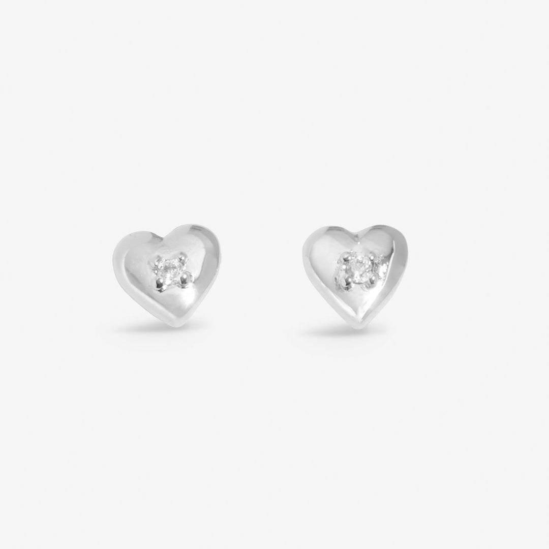 Lumia Zirconia Heart Silver Plated Earrings 8651Joma Jewellery8651