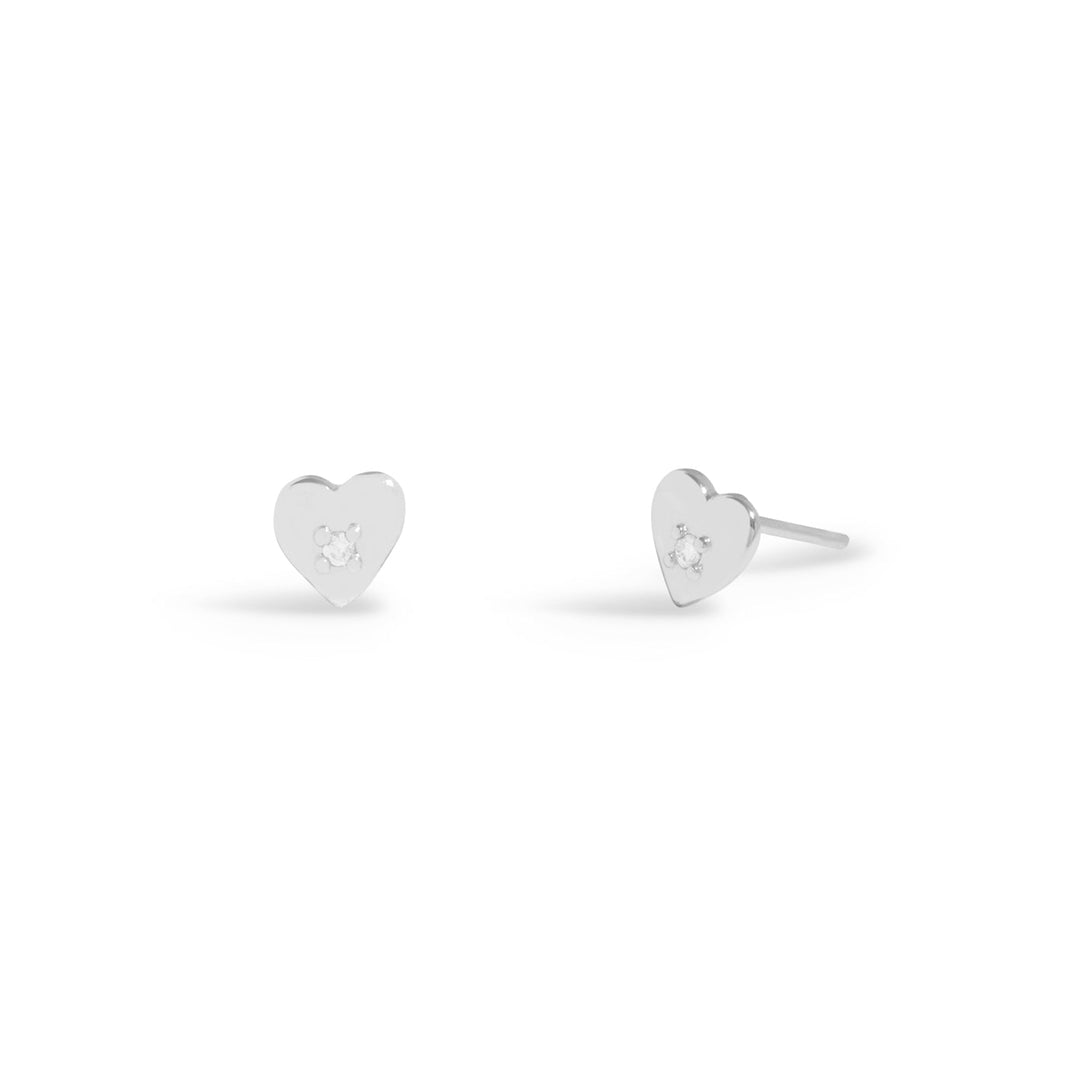 Lumia Zirconia Heart Silver Plated Earrings 8651Joma Jewellery8651