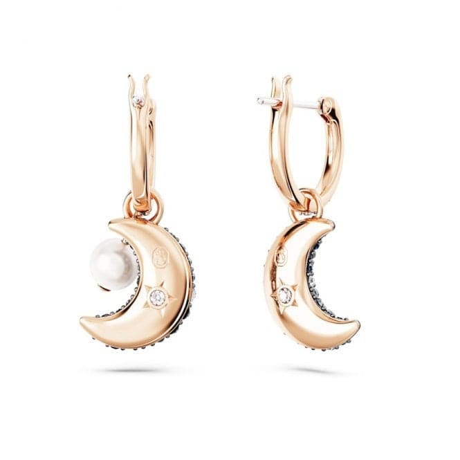 Luna Asymmetrical Multicoloured Rose Gold - tone plated Moon Drop Earrings 5671569Swarovski5671569