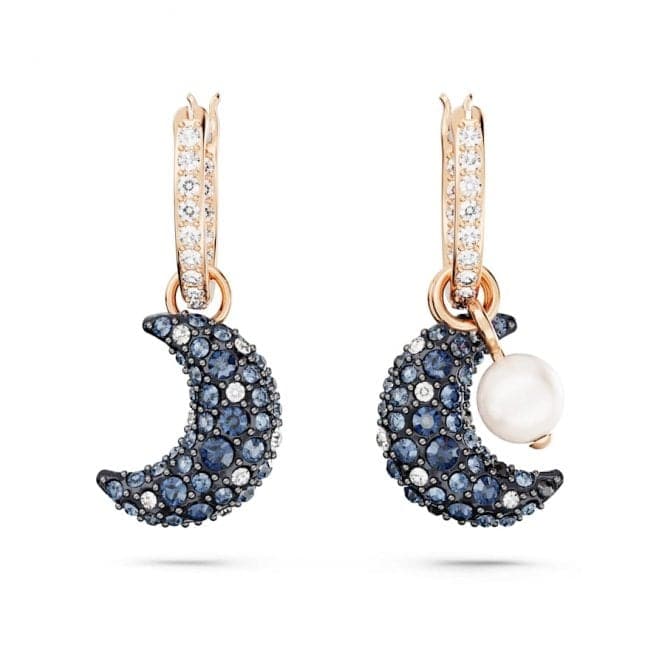 Luna Asymmetrical Multicoloured Rose Gold - tone plated Moon Drop Earrings 5671569Swarovski5671569