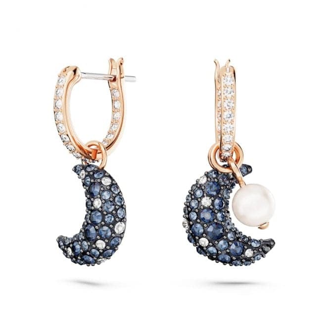 Luna Asymmetrical Multicoloured Rose Gold - tone plated Moon Drop Earrings 5671569Swarovski5671569