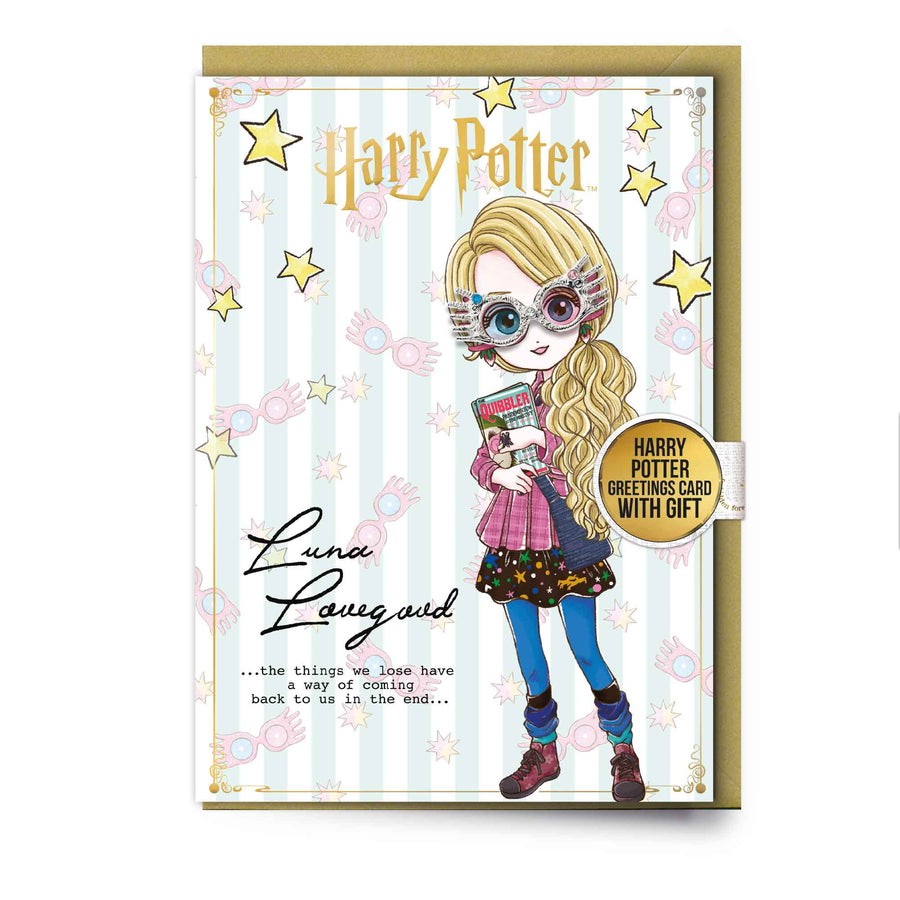 Luna Lovegood Character Greetings Card Glasses Pinbadge HPGC0492Harry PotterHPGC0492