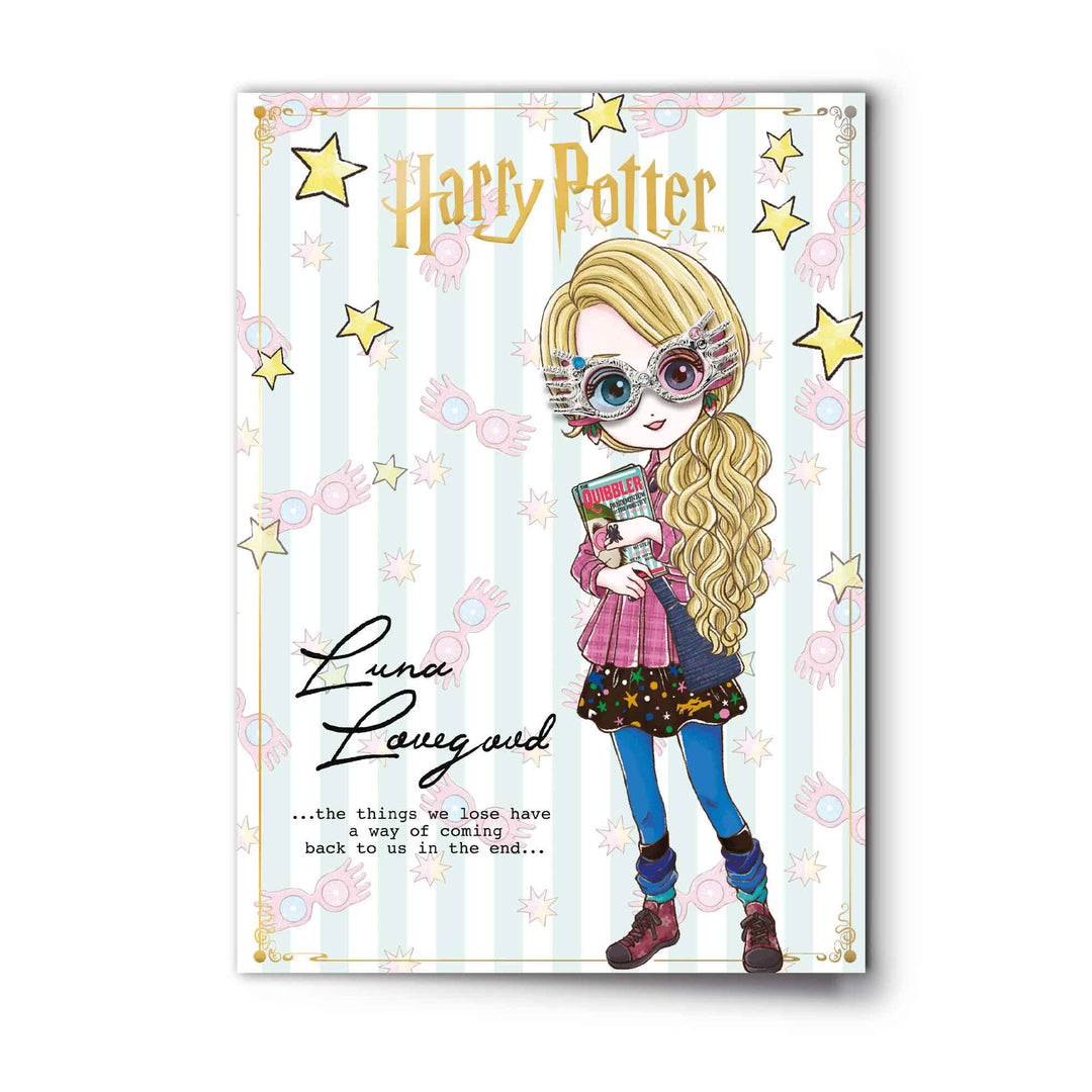 Luna Lovegood Character Greetings Card Glasses Pinbadge HPGC0492Harry PotterHPGC0492