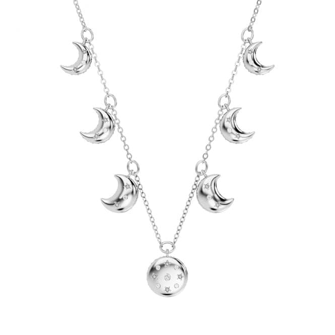 Luna Rhodium Plated White Moon Choker 5666178Swarovski5666178