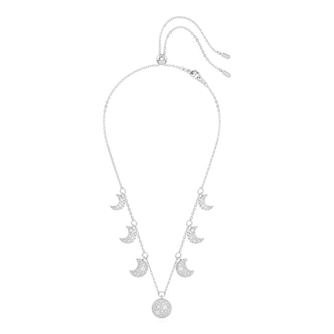 Luna Rhodium Plated White Moon Choker 5666178Swarovski5666178