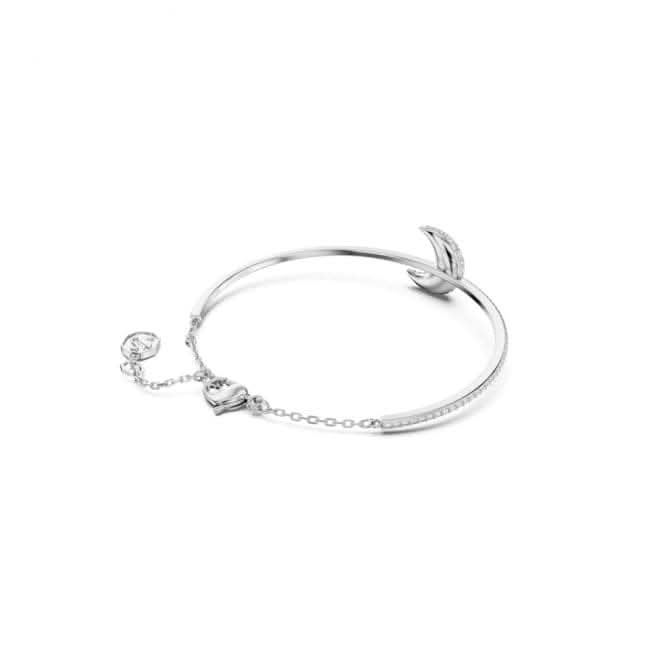 Luna White Rhodium Plated Moon Bangle 5666175 – Signature – Acotis