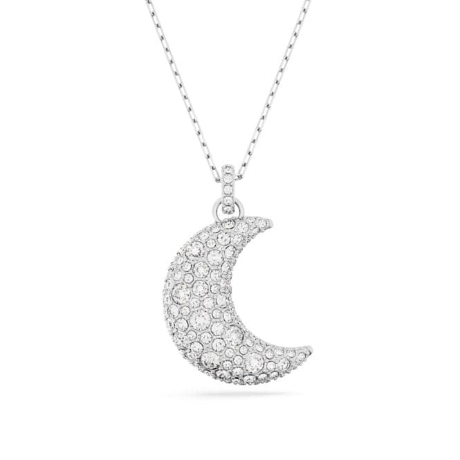 Luna White Rhodium Plated Moon Pendant 5666181Swarovski5666181