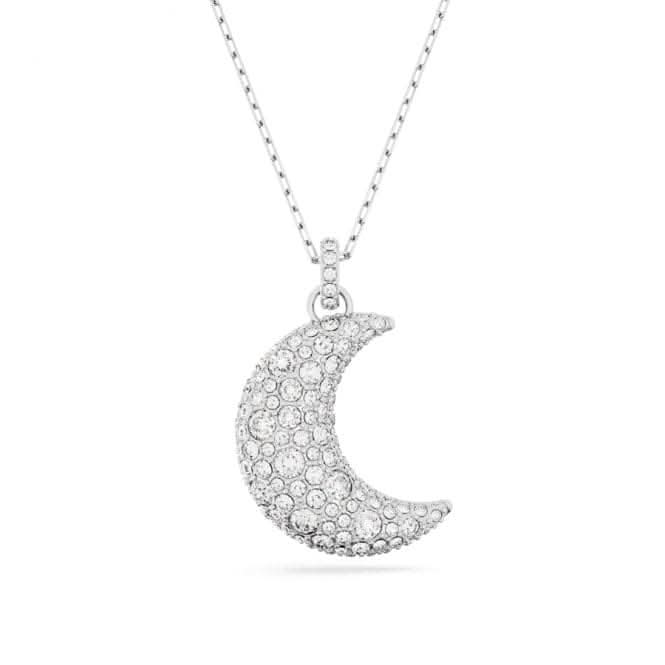 Luna White Rhodium Plated Moon Pendant 5666181Swarovski5666181