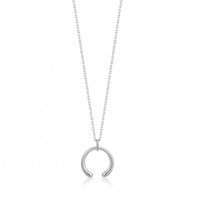 Luxe Minimalism Rhodium Luxe Curve Necklace N024 - 03HAnia HaieN024 - 03H