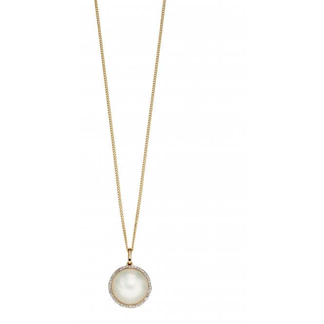 Mabe Pearl And Diamond Pendant GP2160WElements GoldGP2160W