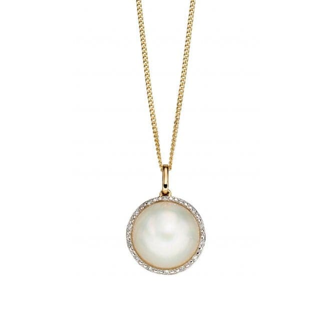 Mabe Pearl And Diamond Pendant GP2160WElements GoldGP2160W