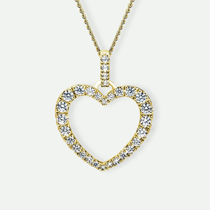 Mable | 9ct Yellow Gold 0.48ct tw Lab Grown Diamond Heart PendantCreated BrillianceBA0072392
