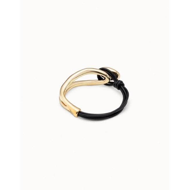 Madame Black Metal Faceted Crystal BraceletUNOde50PUL2251NGRORO0L