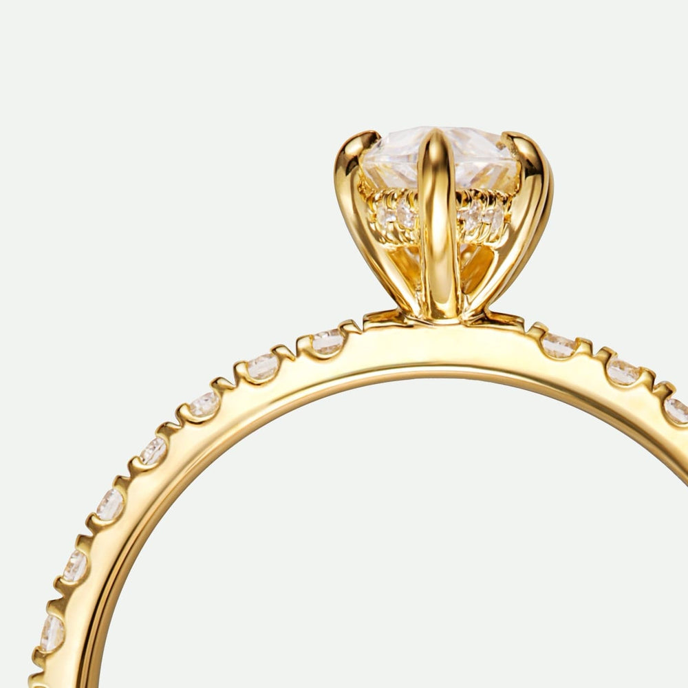 Maeve | 18ct Yellow Gold 1ct tw Marquise Hidden Halo Lab Grown Diamond RingCreated BrillianceBA0073135 - M