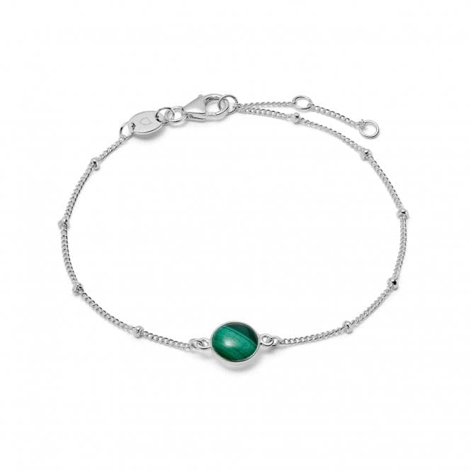 Malachite Healing Stone Sterling Silver Bracelet HBR1009_SLVDaisyHBR1009_SLV