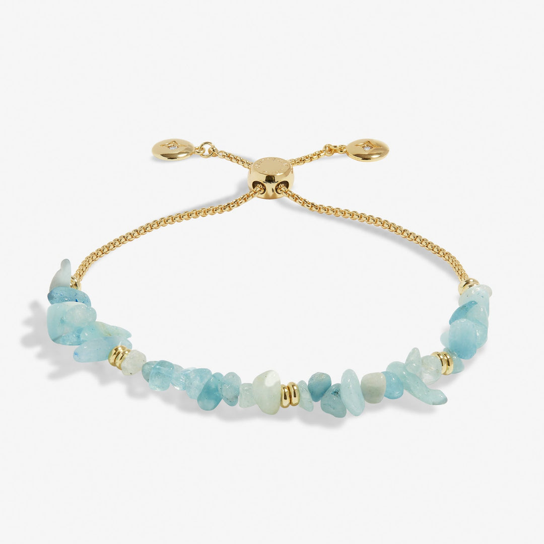 Manifestones Aquamarine Gold Plated Bracelet 7450Joma Jewellery7450