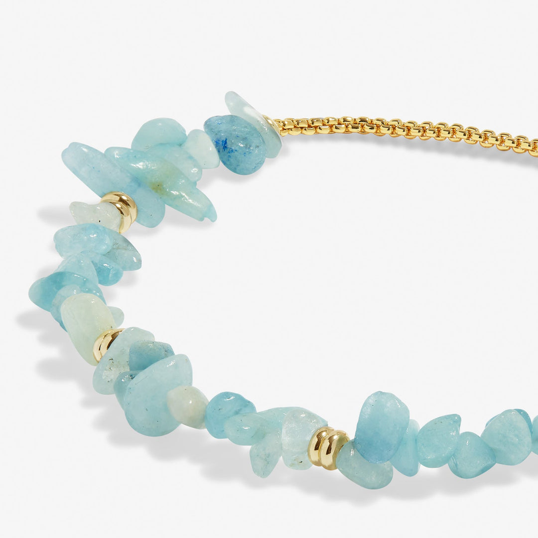 Manifestones Aquamarine Gold Plated Bracelet 7450Joma Jewellery7450