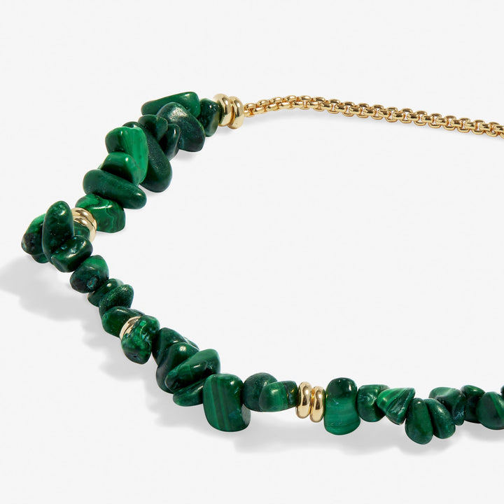 Manifestones Malachite Gold Plated Bracelet 7451Joma Jewellery7451