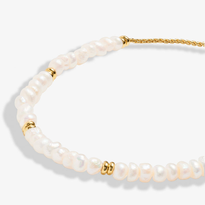 Manifestones Pearl Gold Plated Bracelet 7452Joma Jewellery7452