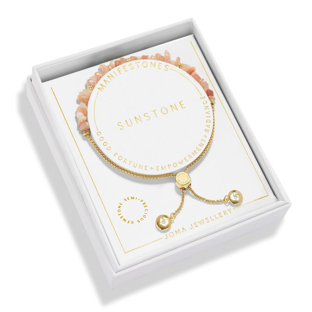 Manifestones Sunstone Gold Plated Bracelet 7448Joma Jewellery7448