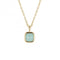 March Birthstone Aqua Quartz Gold Plated Silver Necklace N4508D for DiamondN4508