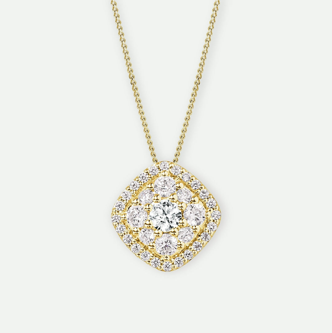 Marie | 9ct Yellow Gold 0.50ct tw Lab Grown Diamond Cluster PendantCreated BrillianceBA0072570