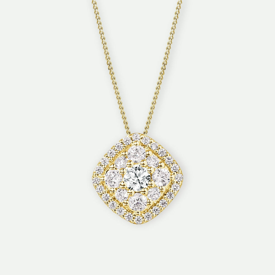 Marie | 9ct Yellow Gold 0.50ct tw Lab Grown Diamond Cluster PendantCreated BrillianceBA0072570