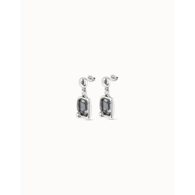 Marvellous Grey Faceted Crystal EarringsUNOde50PEN0891GRSMTL0U