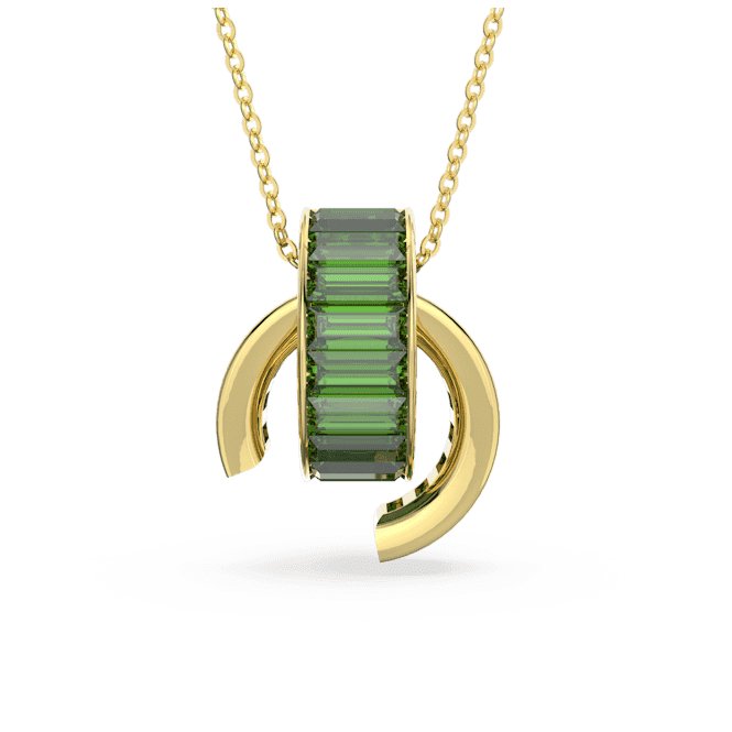 Matrix Baguette Cut Green Gold - tone Plated Pendant 5639629Swarovski5639629