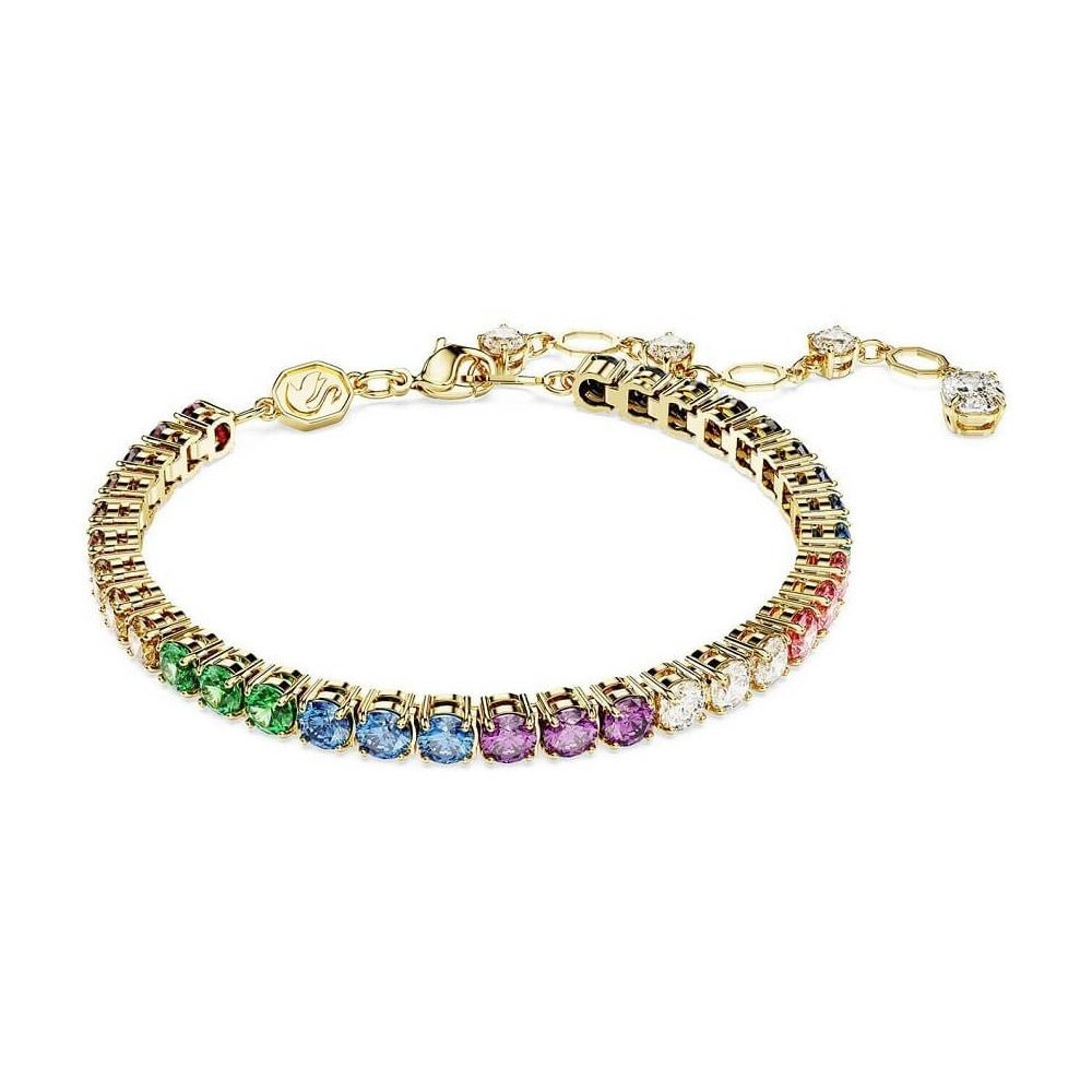 Matrix Gold - tone Plated Multicoloured Round Cut Tennis Bracelet 5685691Swarovski5685691