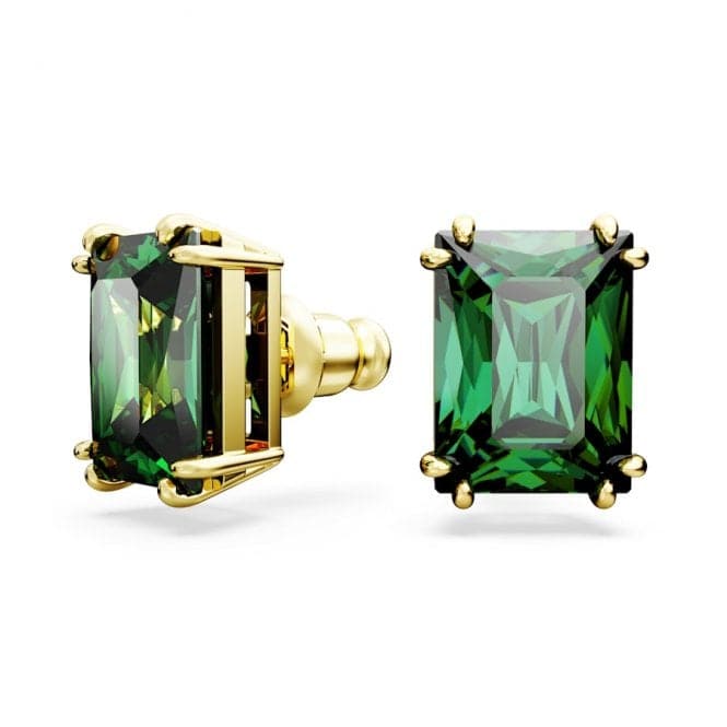 Matrix Green Gold - tone Plated Rectangular Cut Stud Earrings 5677142Swarovski5677142